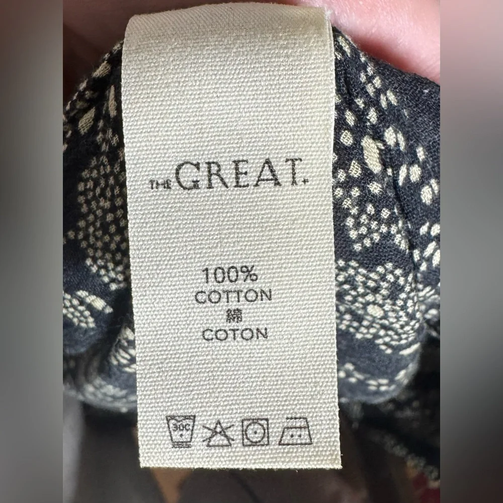 THE GREAT. Black and Cream Floral Maxi Skirt - Picture 10 of 13